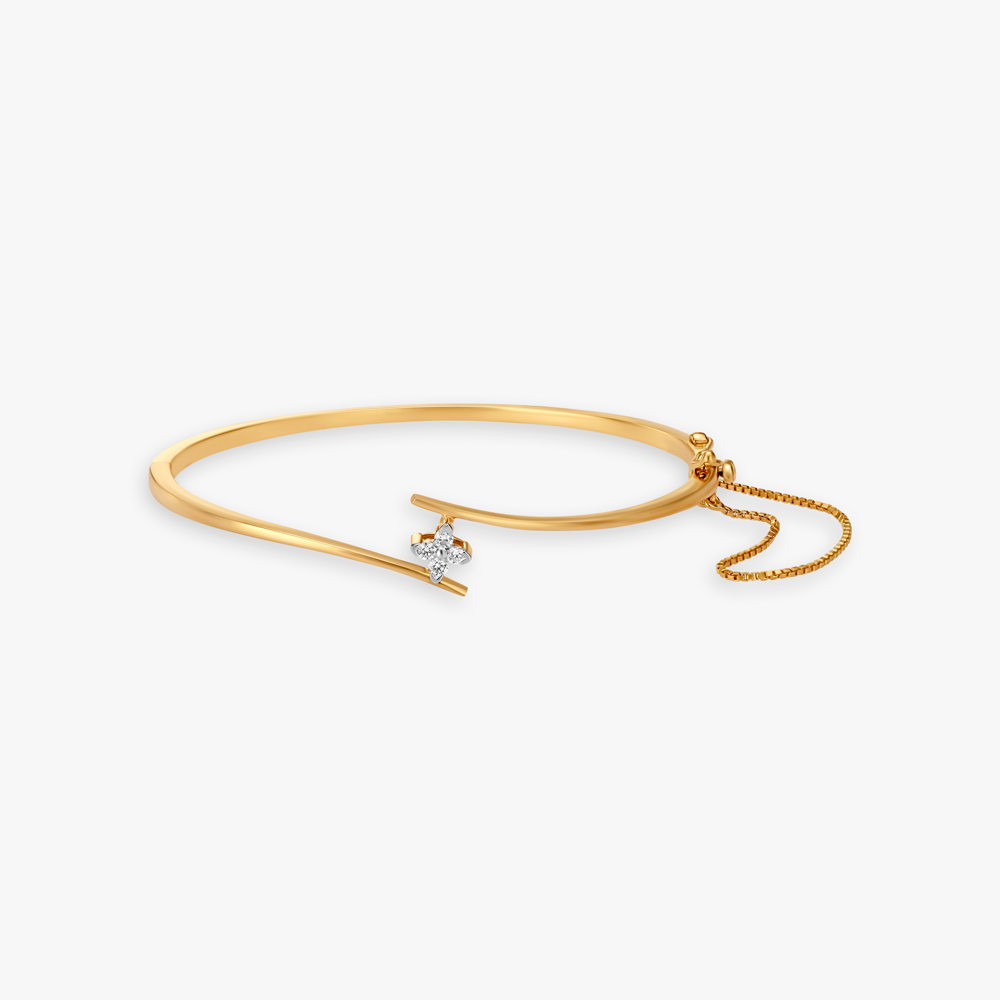 Swirl Diamond Bangle
