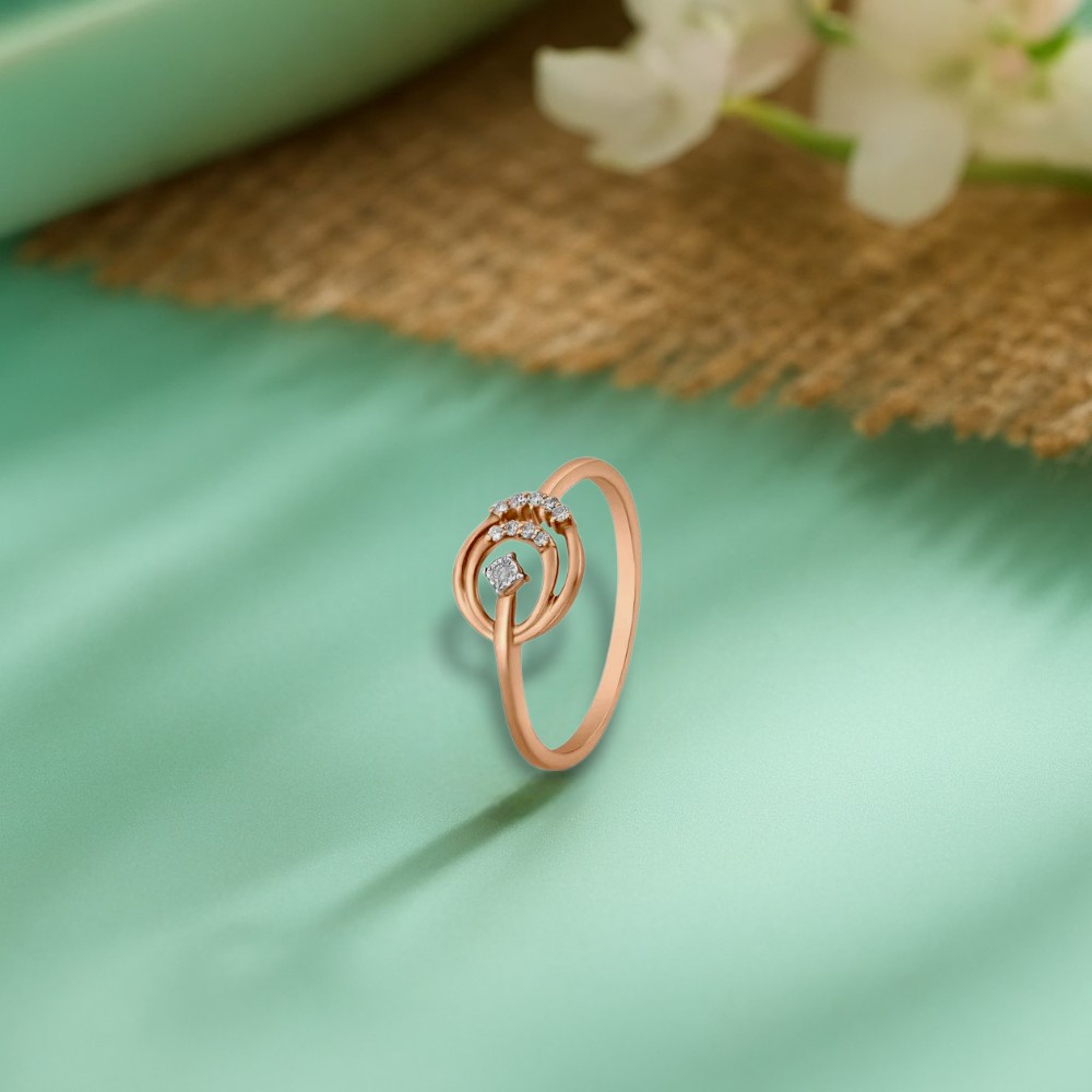 Crossover Diamond Finger Ring