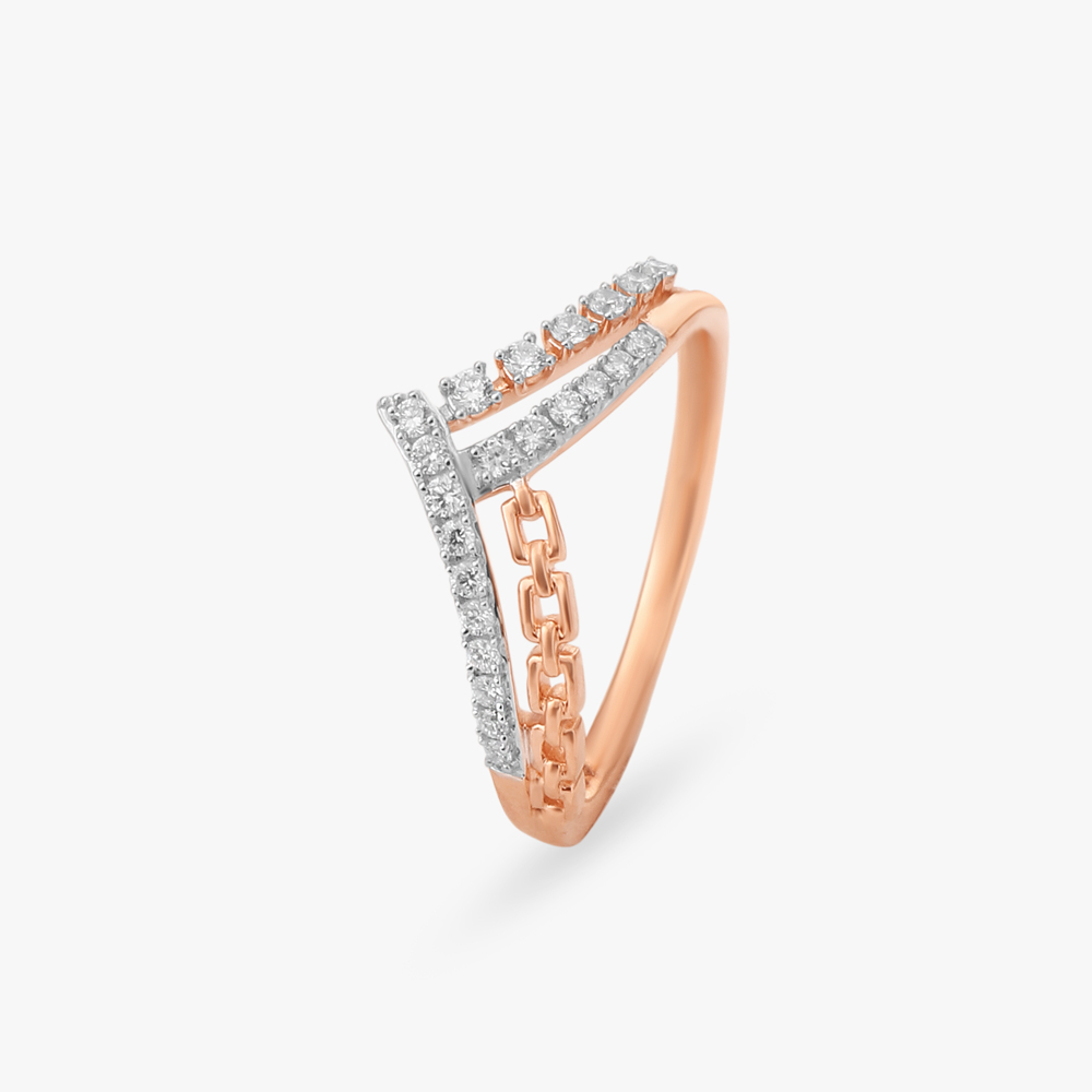 Avant-Garde Diamond Finger Ring