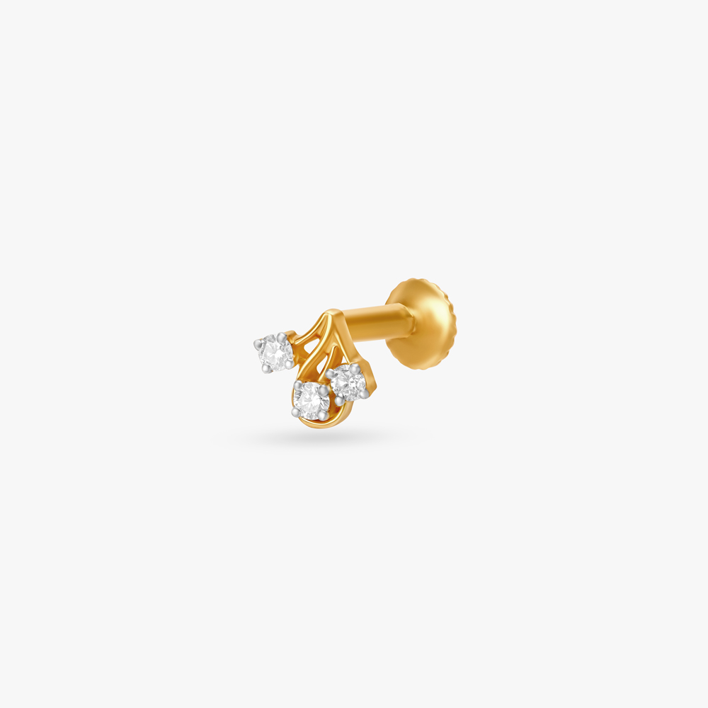 

Fancy Gold and Diamond Nose Pin