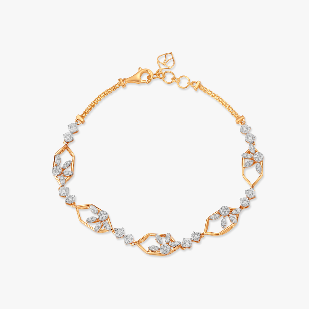 Lattice-Inspired Diamond Bracelet
