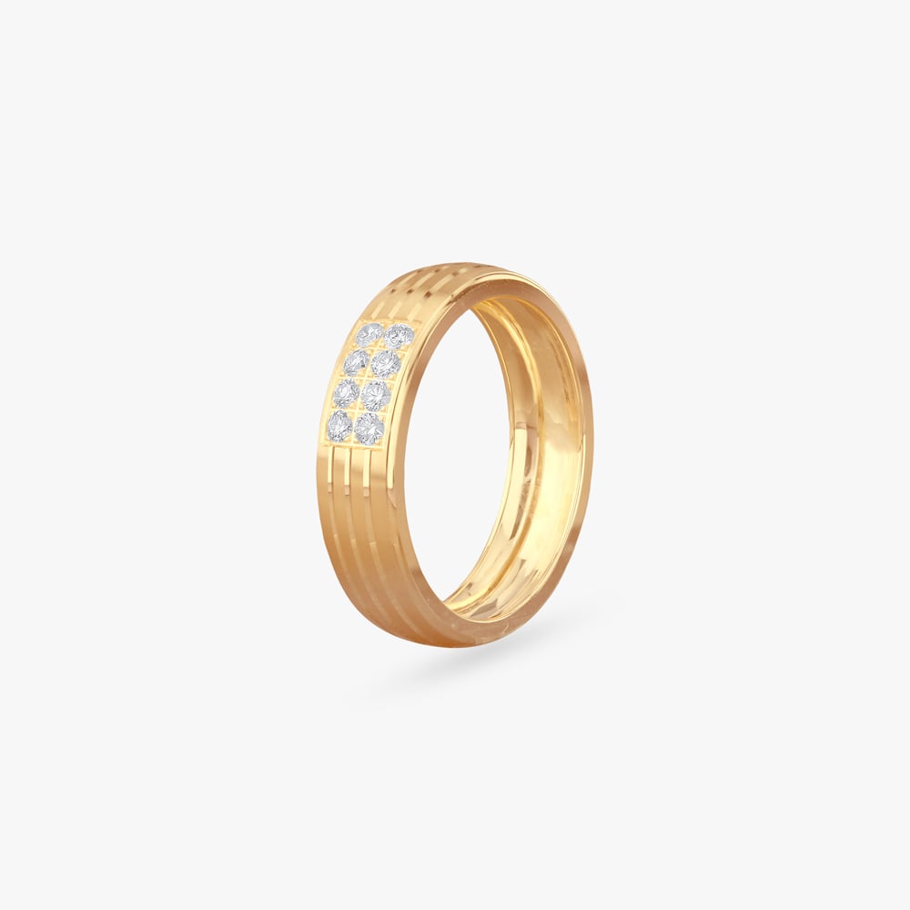 Gridline Grandeur Diamond Ring for Men