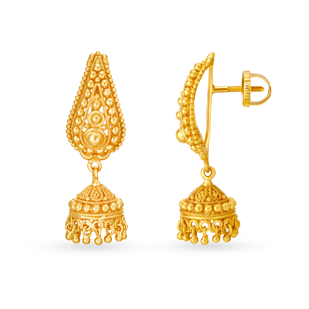 

Regal 22 Karat Yellow Gold Drop Earrings
