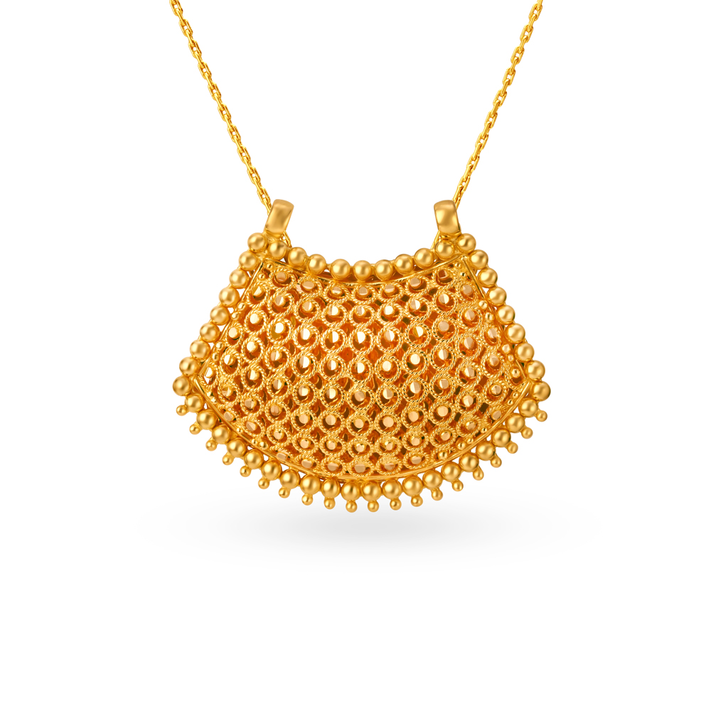 

Shimmering Gold Mangalsutra Pendant