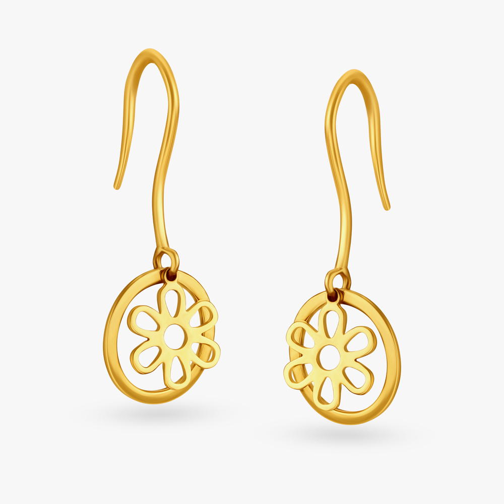Contemporary Floral Hoop Earrings for Kids