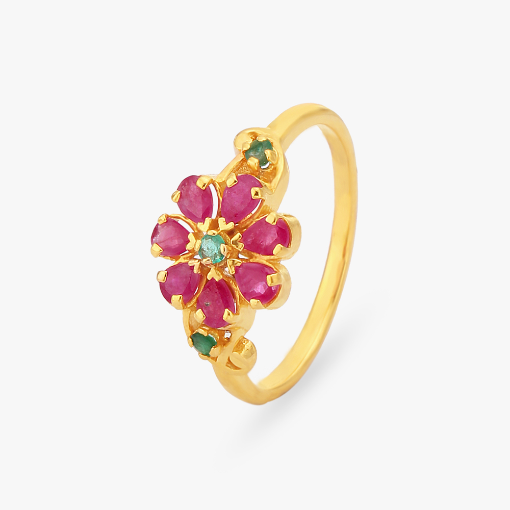 Blooming Gold Finger Ring