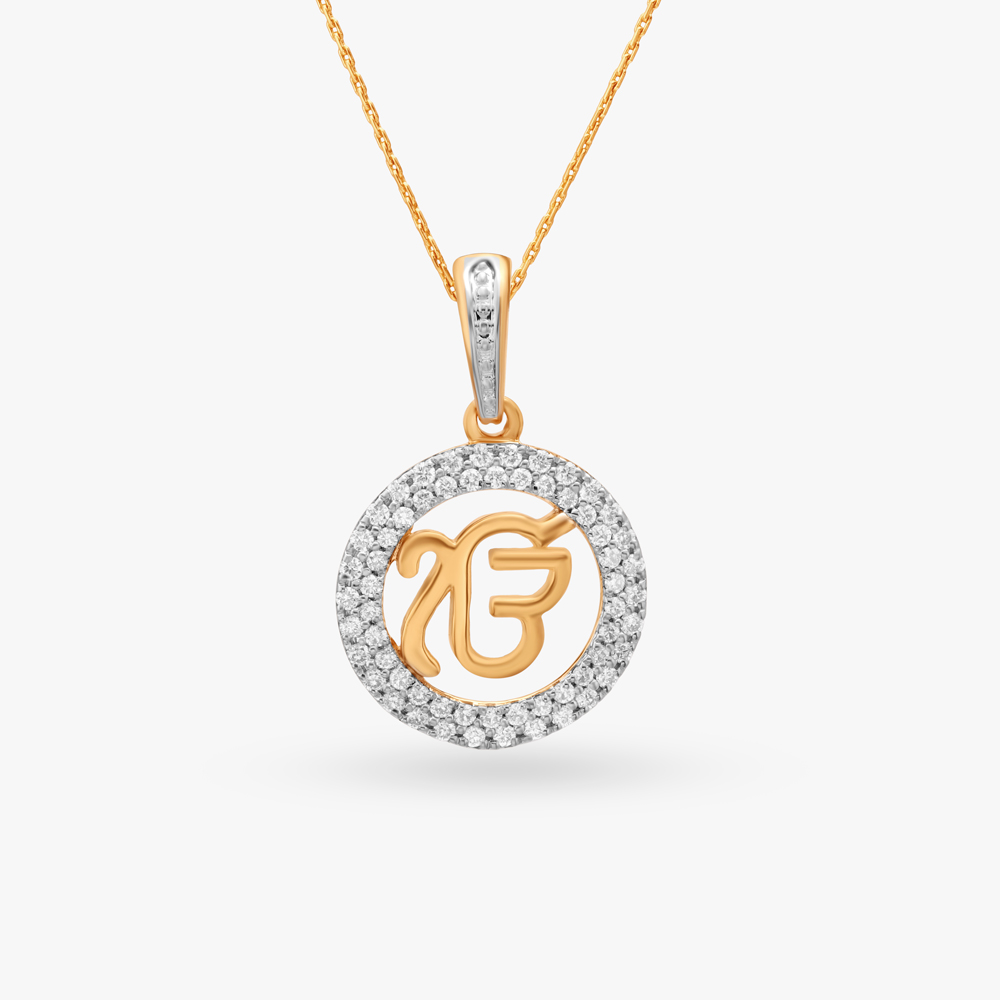 Universal Truth Ik Onkar Diamond Pendant