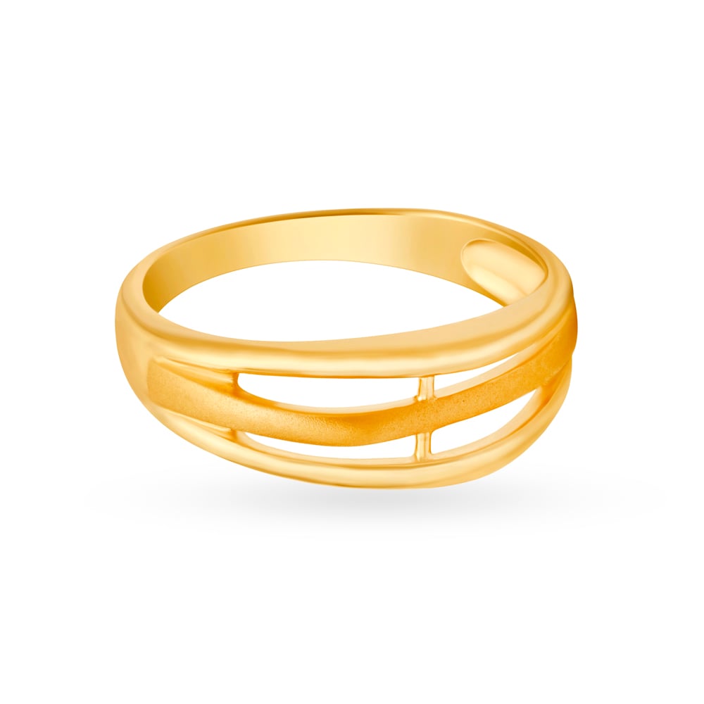 

Sleek Gold Mesh Ring