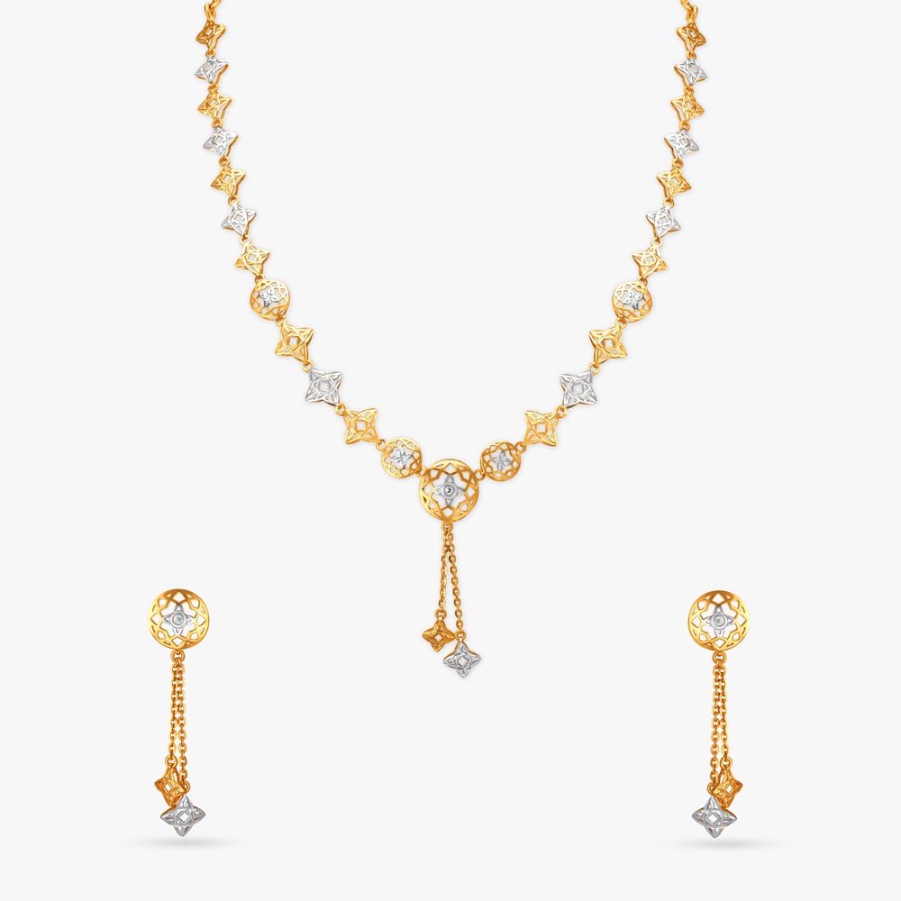 Charming Floral Necklace Set