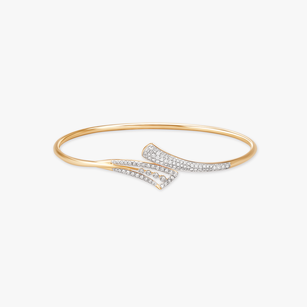 Golden Gleam Diamond Bangle