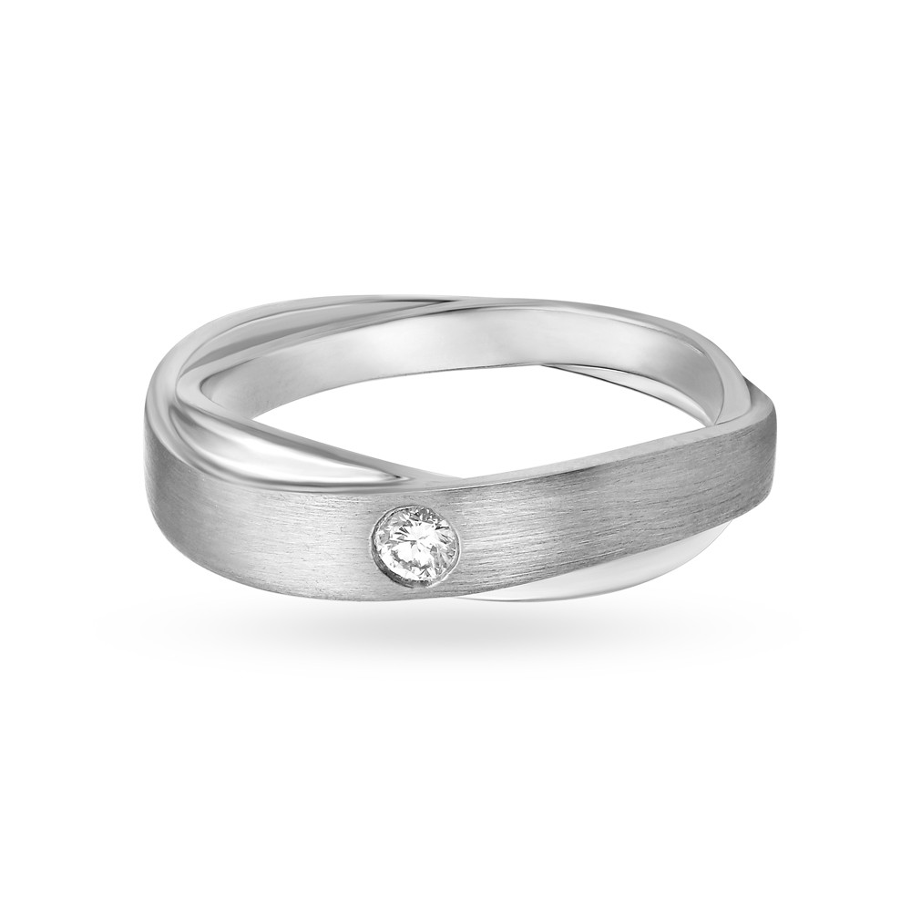 

Elegant Platinum Diamond Finger Ring