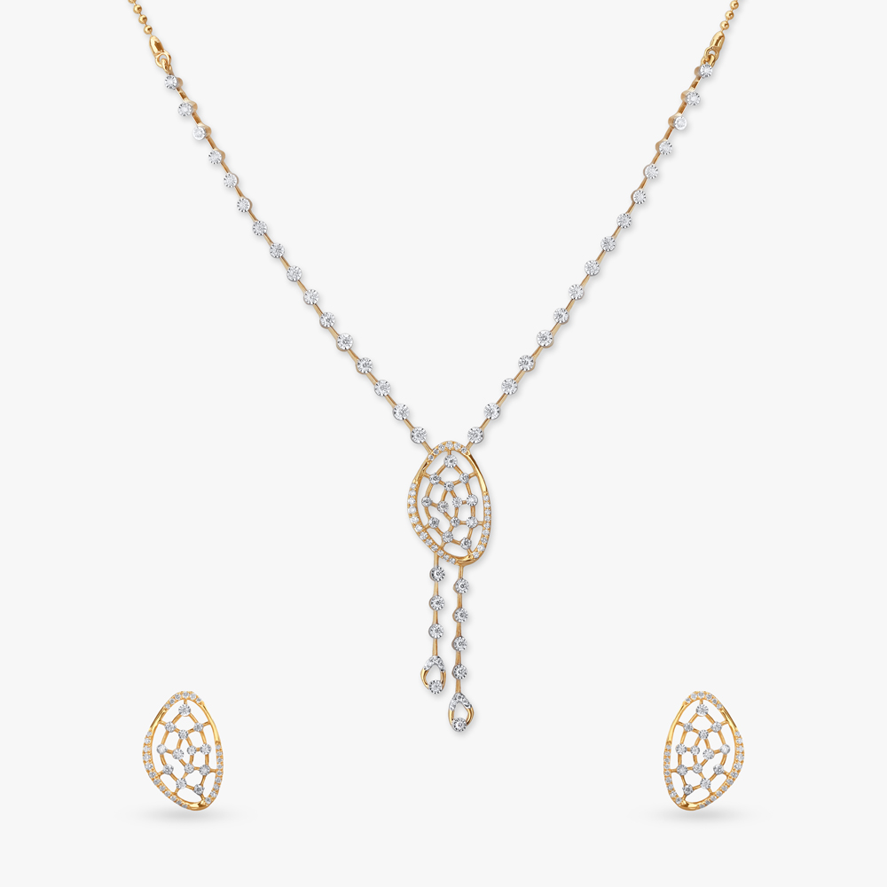 Serene Curves Diamond Necklace Set