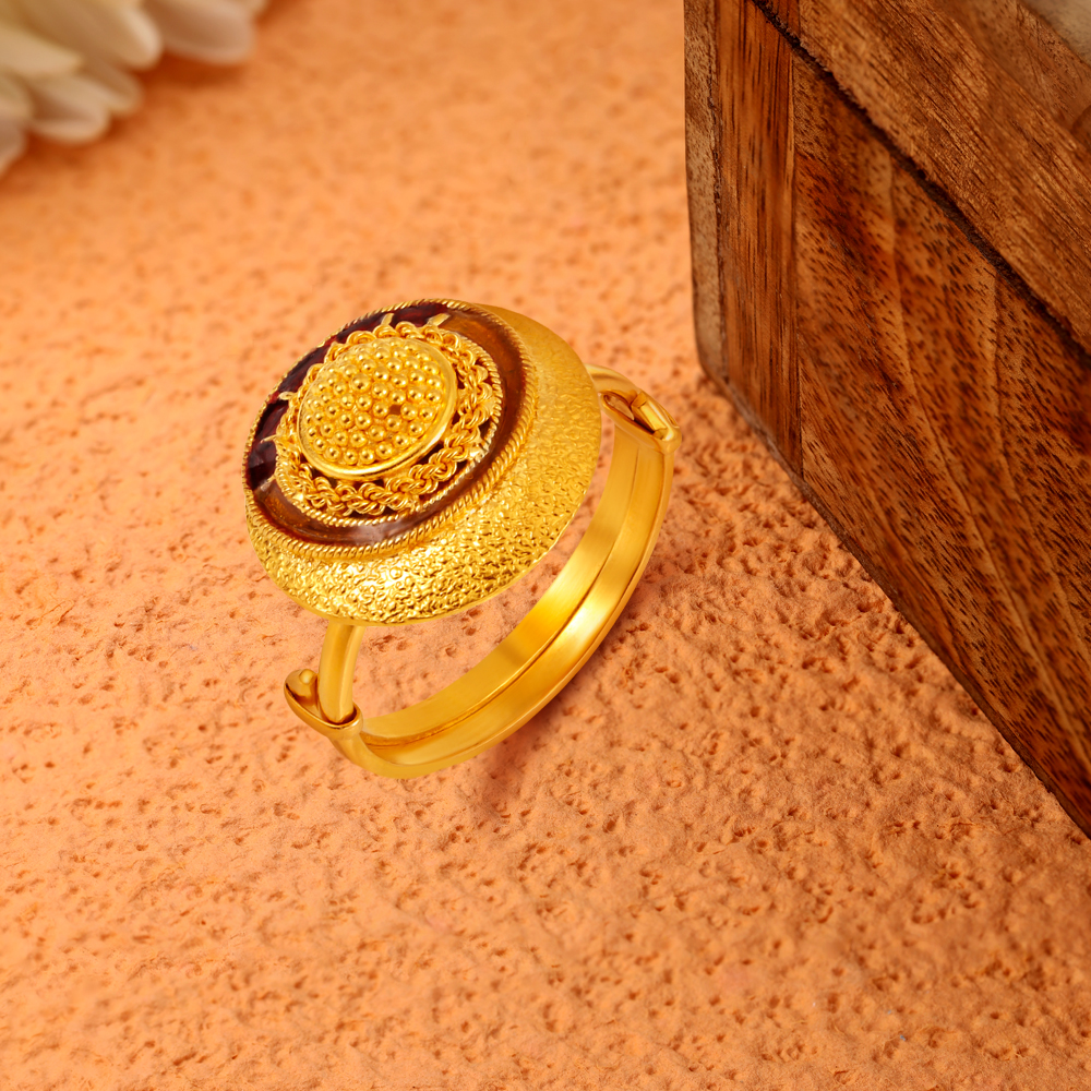 Regal Textured Gold Ring