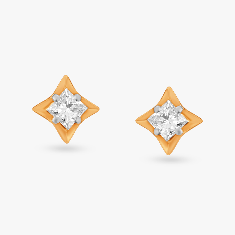 Modern Sophistication Diamond Stud Earrings