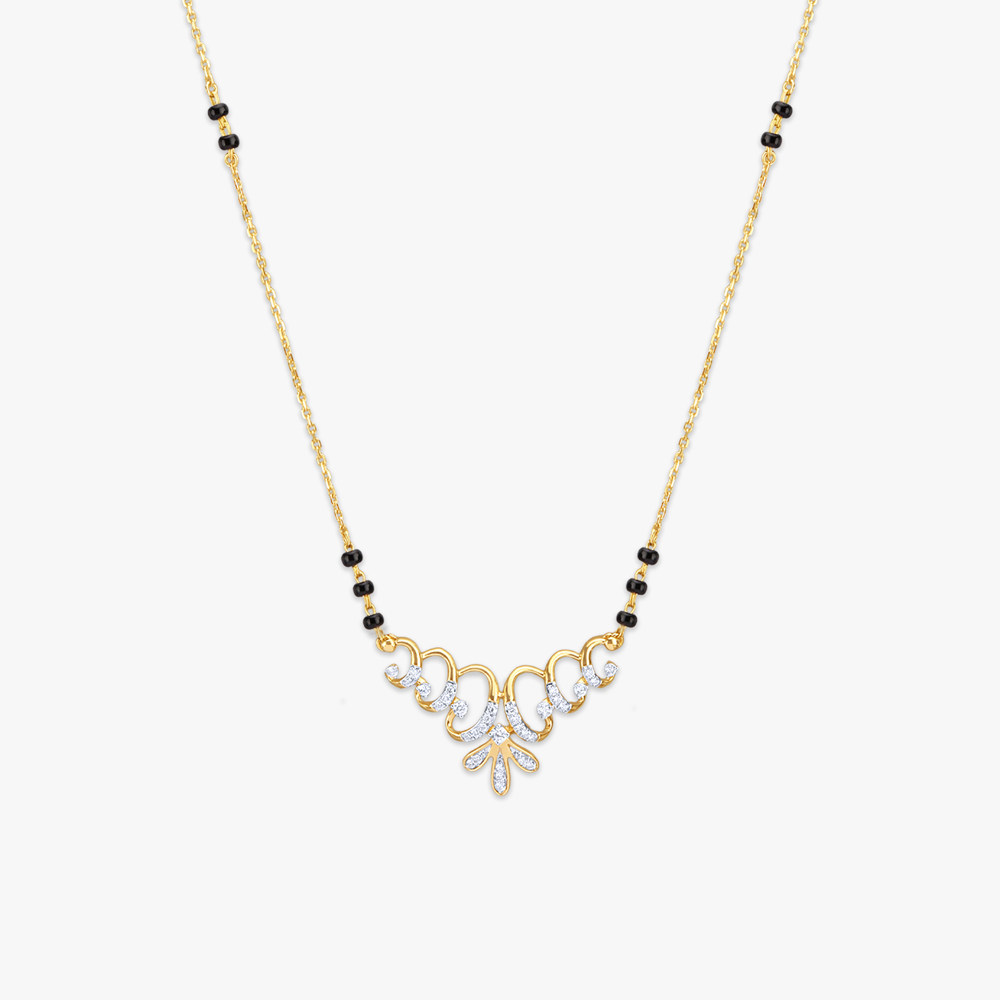 Whimsical Wave Diamond Mangalsutra