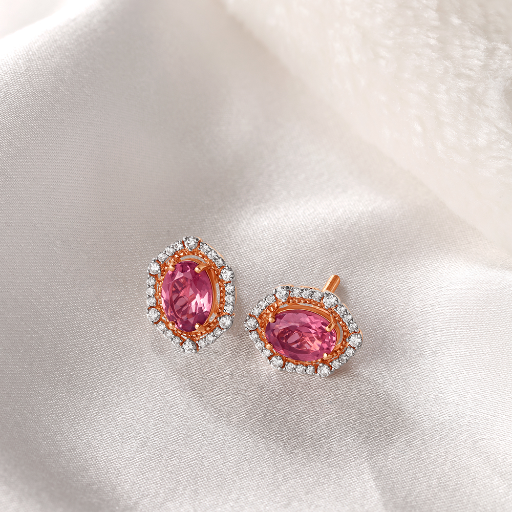 

Raspberry Pops Diamond Stud Earrings