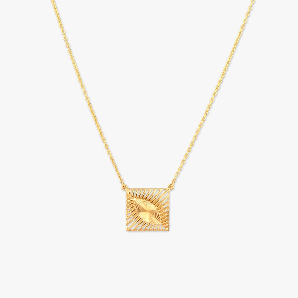 Frame Leaf Gold Necklace