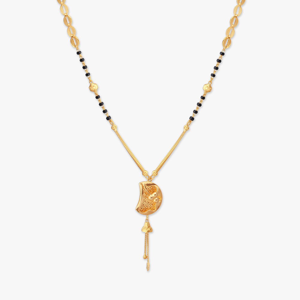 Crescent Bloom Gold Mangalsutra