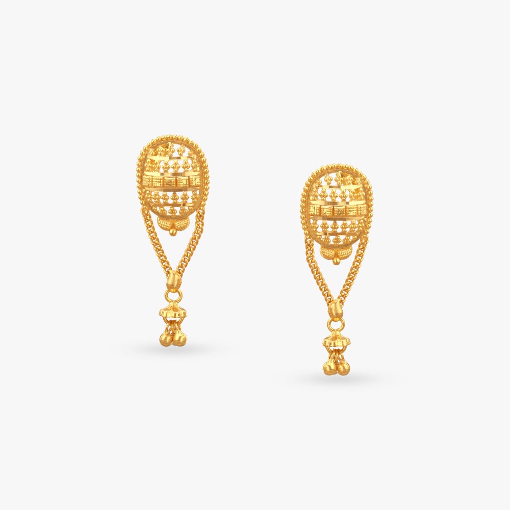 Charm Catcher Gold Drop Earrings