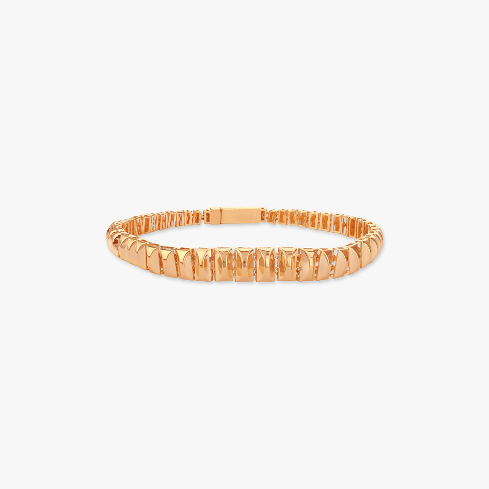 Structured Glam Gold Bracelet