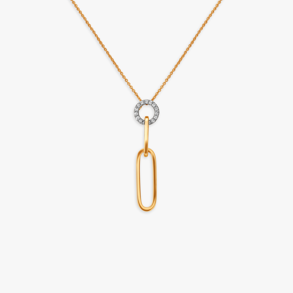 Enchanted Moon Diamond Pendant with Chain