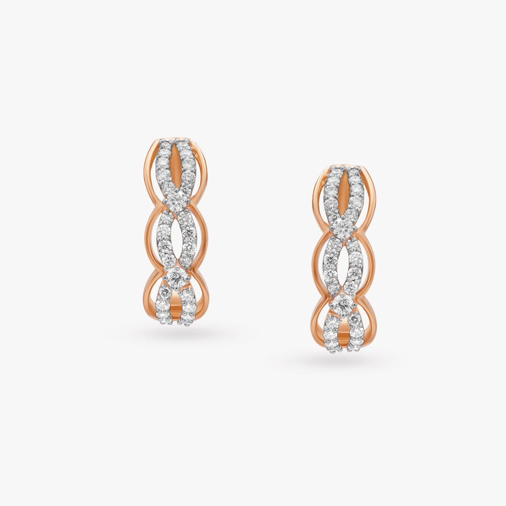 Infinite Loop Diamond Stud Earrings