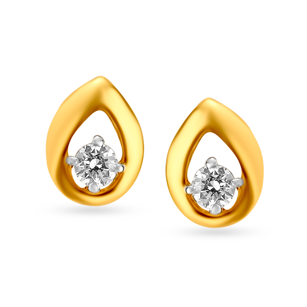 

Dainty Single Stone Diamond Stud Earrings