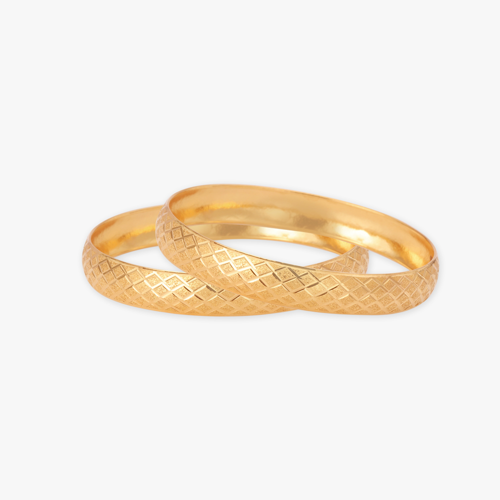 Chevron Gold Bangles