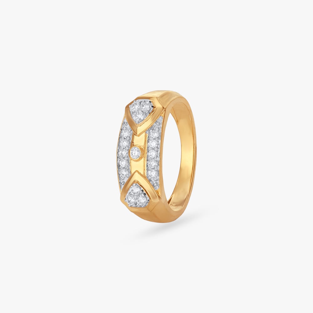 Bold Bolt Diamond Ring for Men