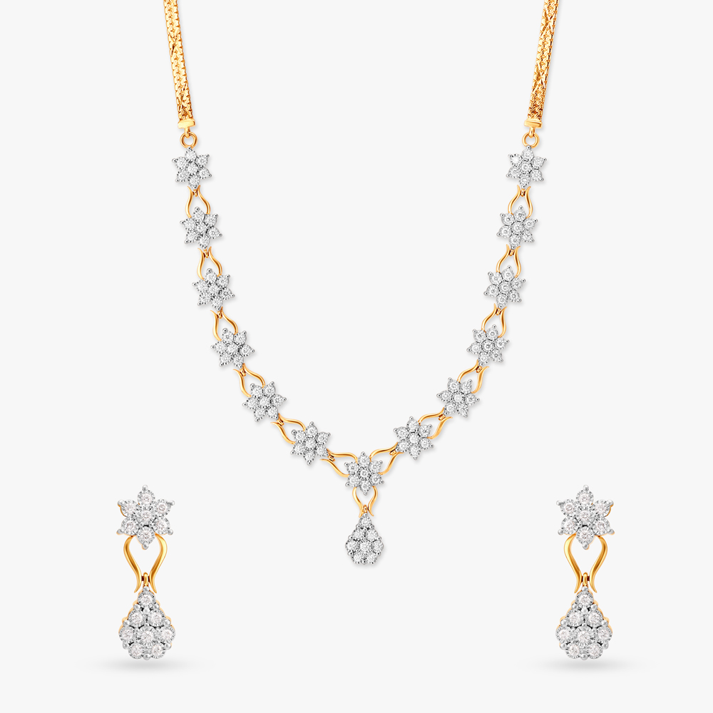 Blooming Beauty Diamond Necklace Set