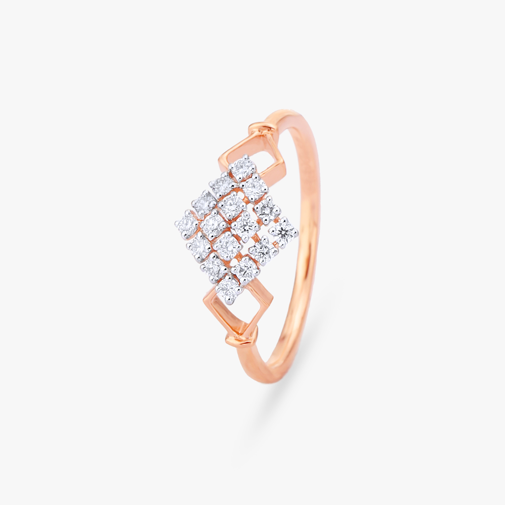 Geometric Glamour Diamond Finger Ring