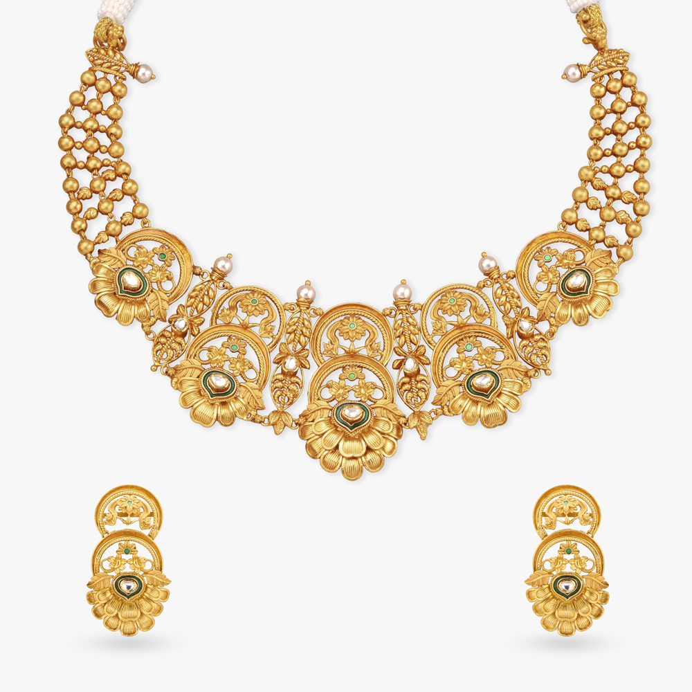 Vintage Glamour Gold Necklace Set
