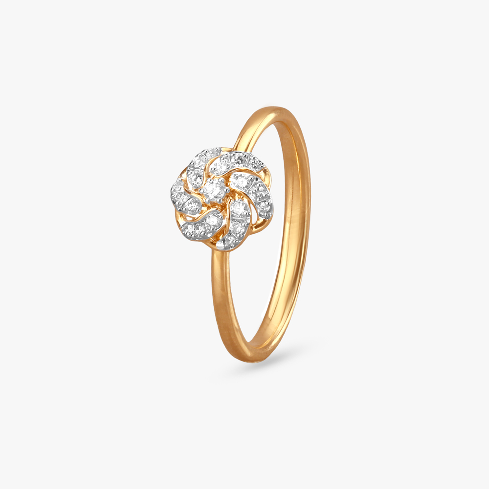 Petal Twist Diamond Ring