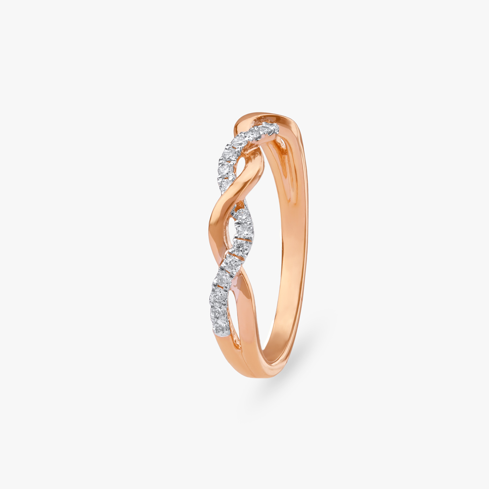 Woven Sparkle Diamond Ring