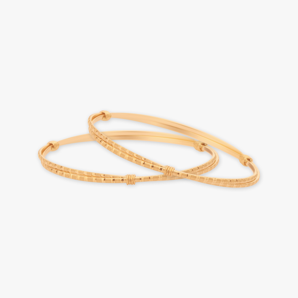 Sleek Gold Bangles