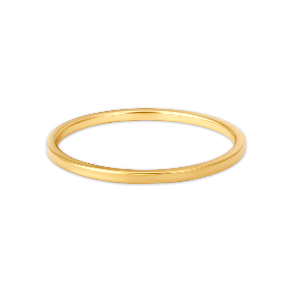 Minimalist Yellow Gold Bangle