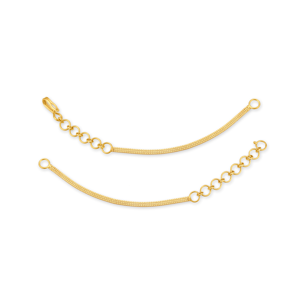 Minimal 22 Karat Yellow Gold Flat Back Chain