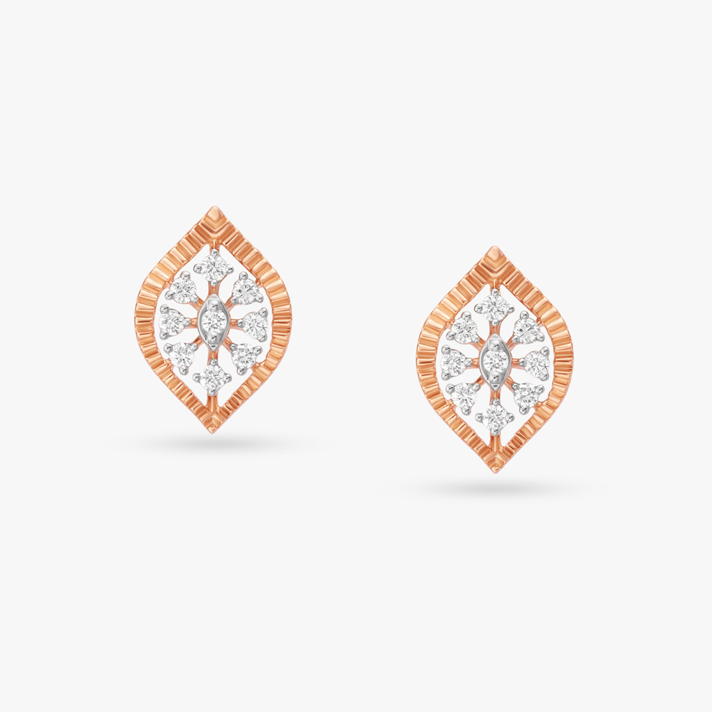 Oval Diamond Stud Earrings