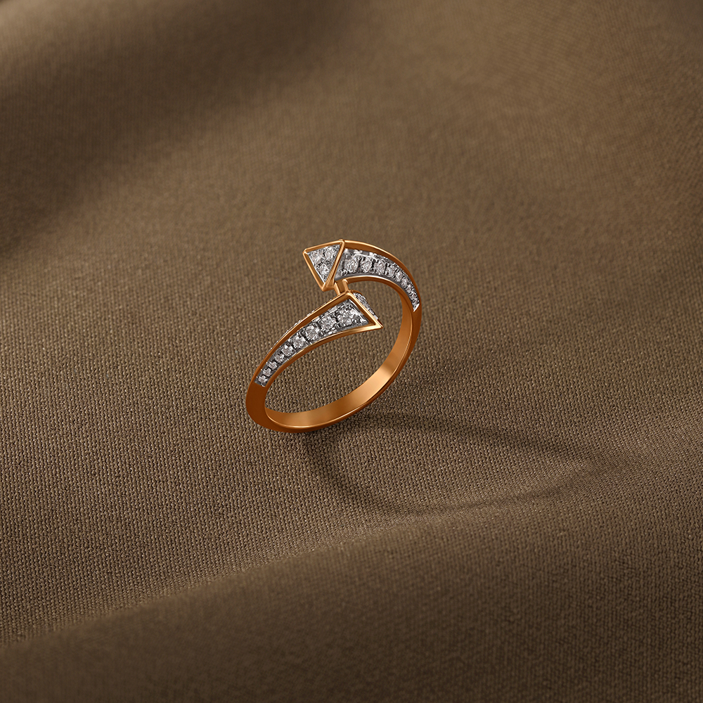 Sublime Crossover Diamond Ring