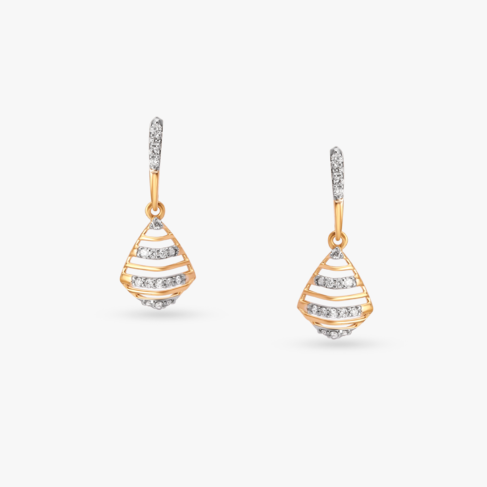 Striking Diamond Drop Earrings