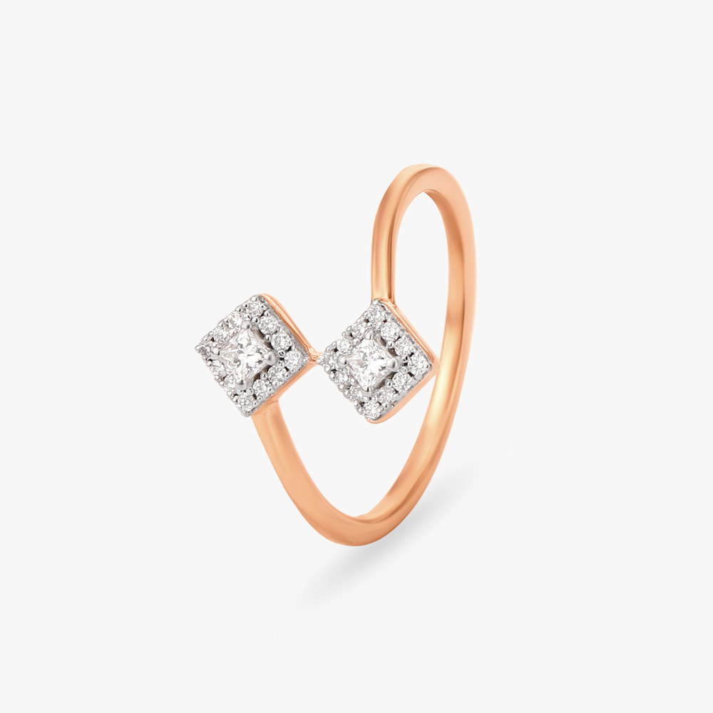 Spiral Elegance Diamond Finger Ring