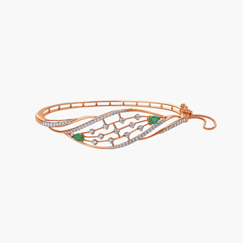 Gleaming Vine Diamond Bangle