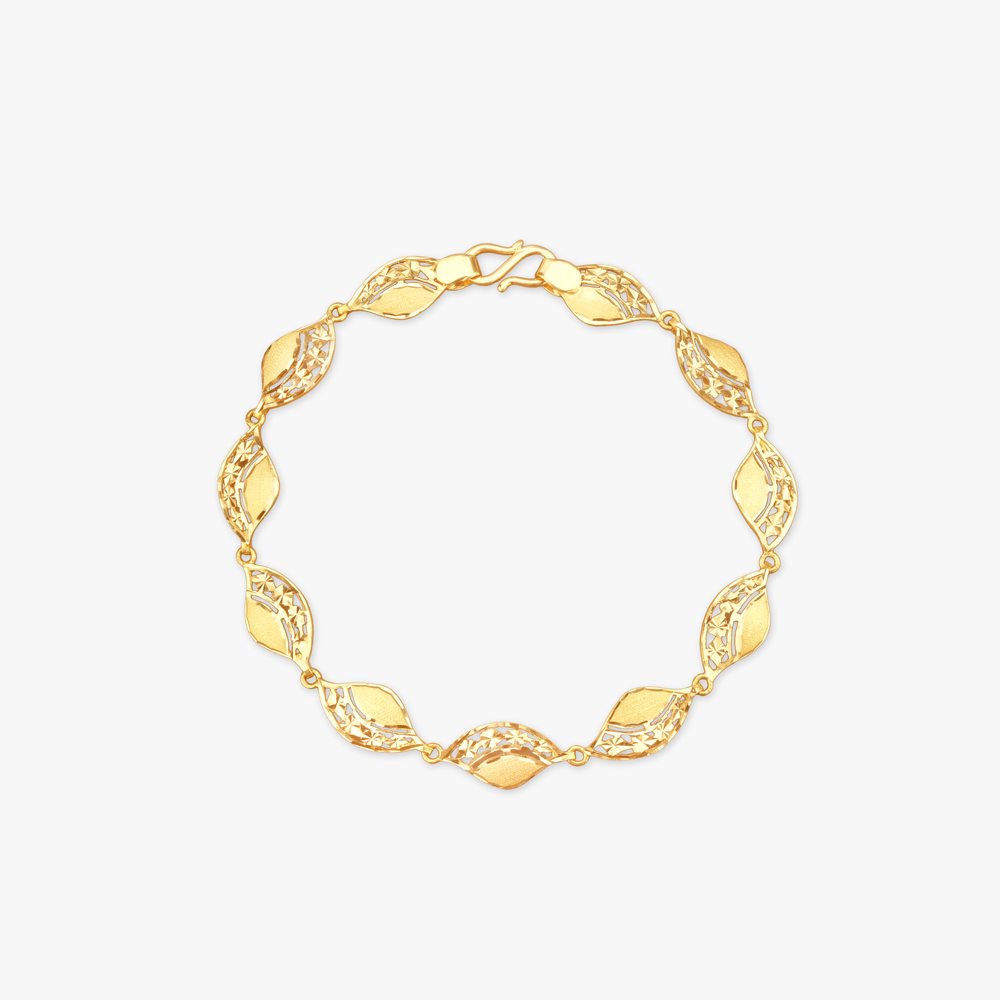 Woven Leaf Gold Bracelet