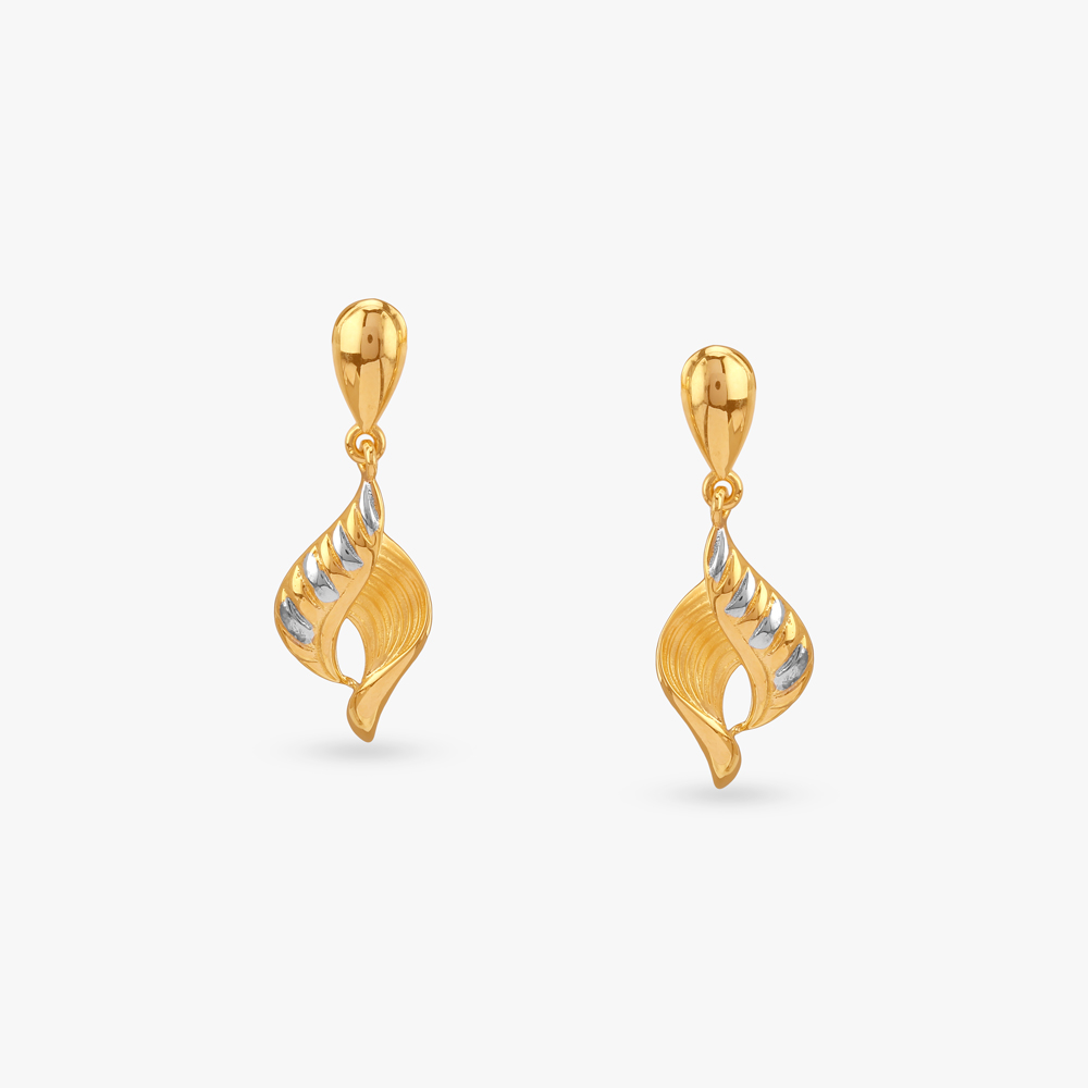 Flame Luxe Gold Drop Earrings