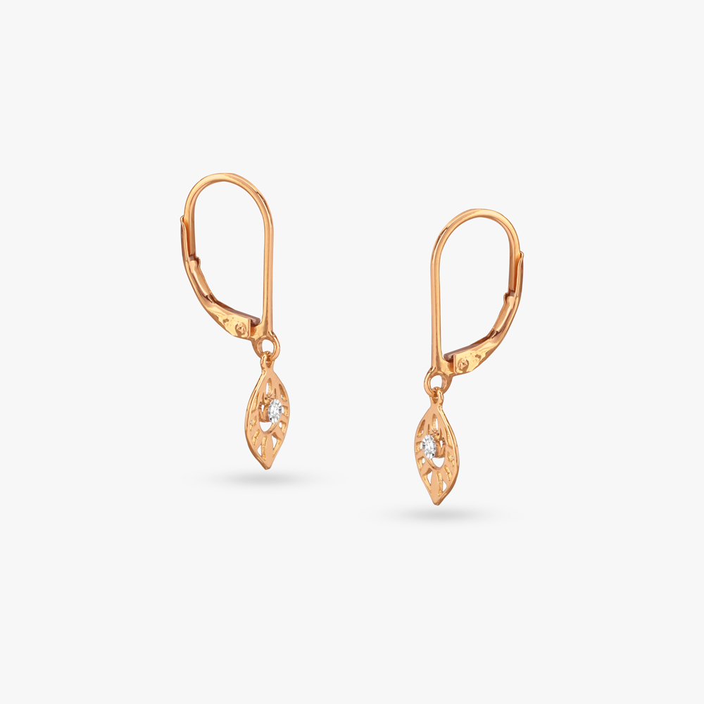 Sunray Charm Diamond Hoop Earrings for Kids
