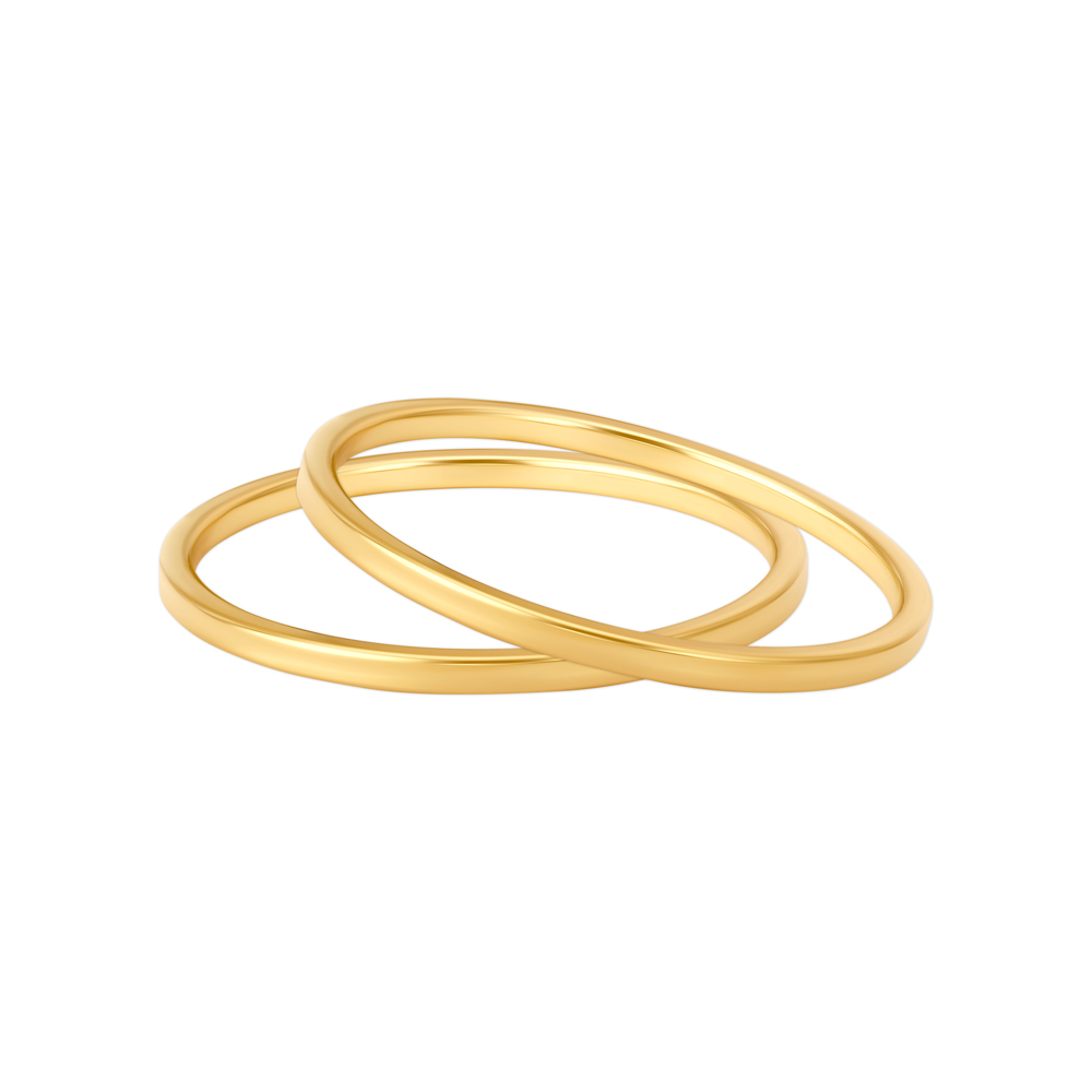 Minimalist Yellow Gold Bangles