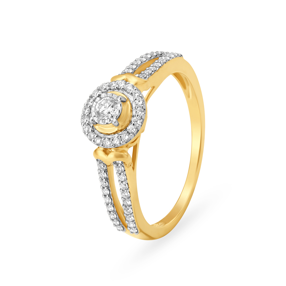 Halo Sparkle Diamond Finger Ring
