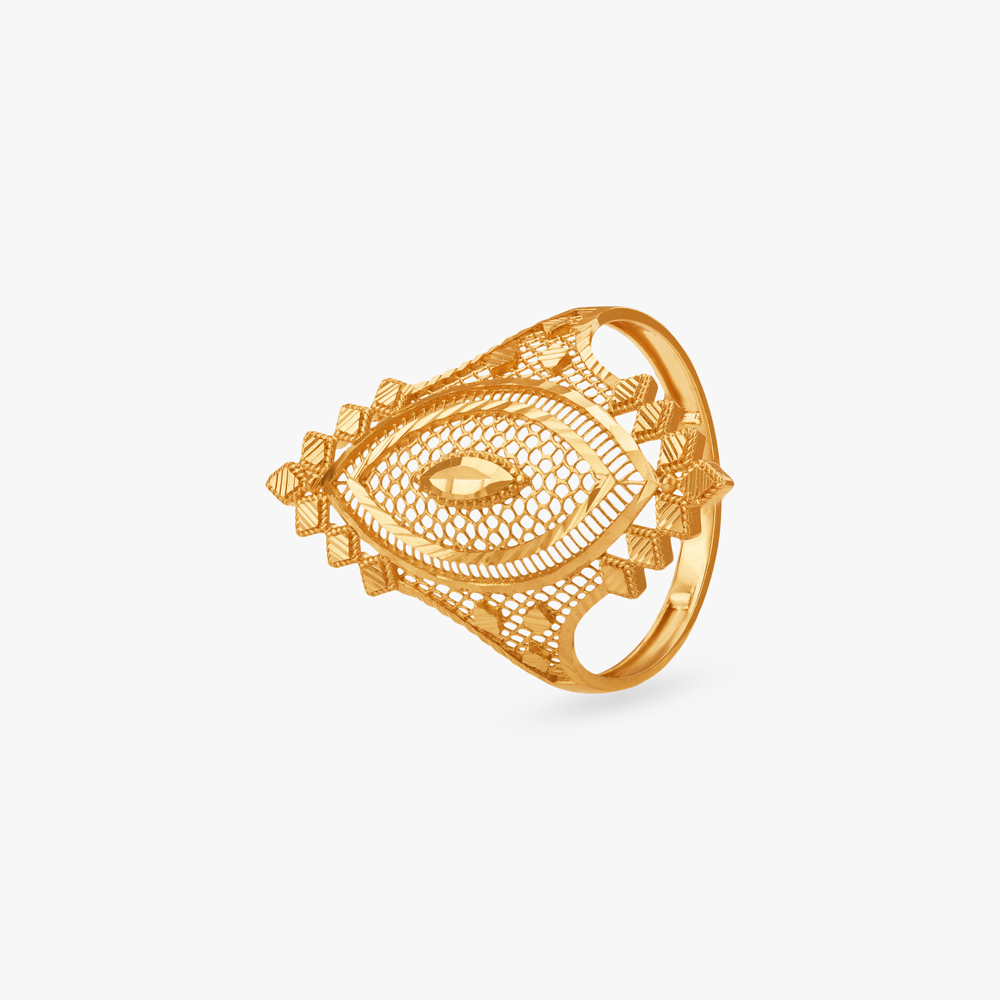 Prism Filigree Gold Ring