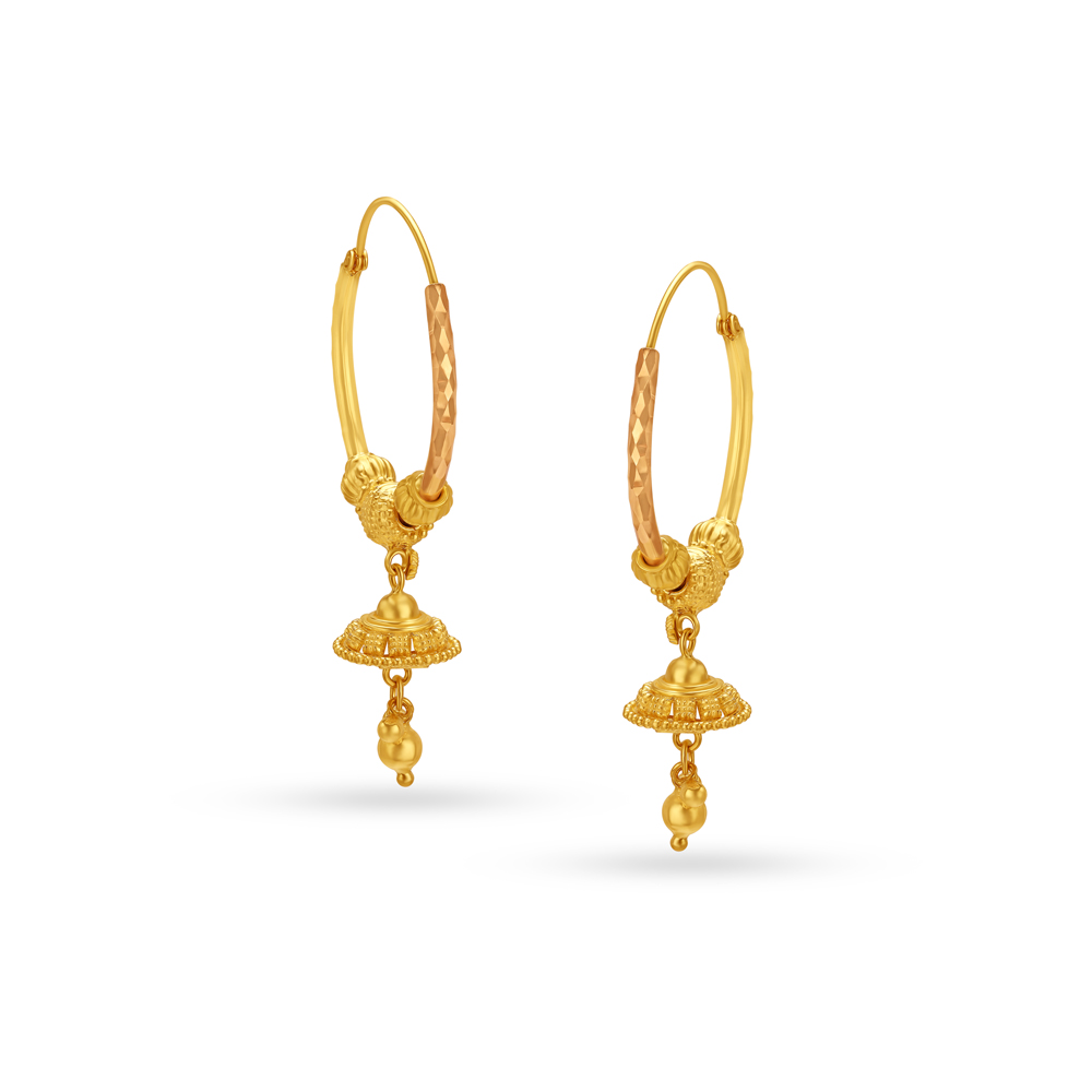 Contemporary Gold Hoop Earrings