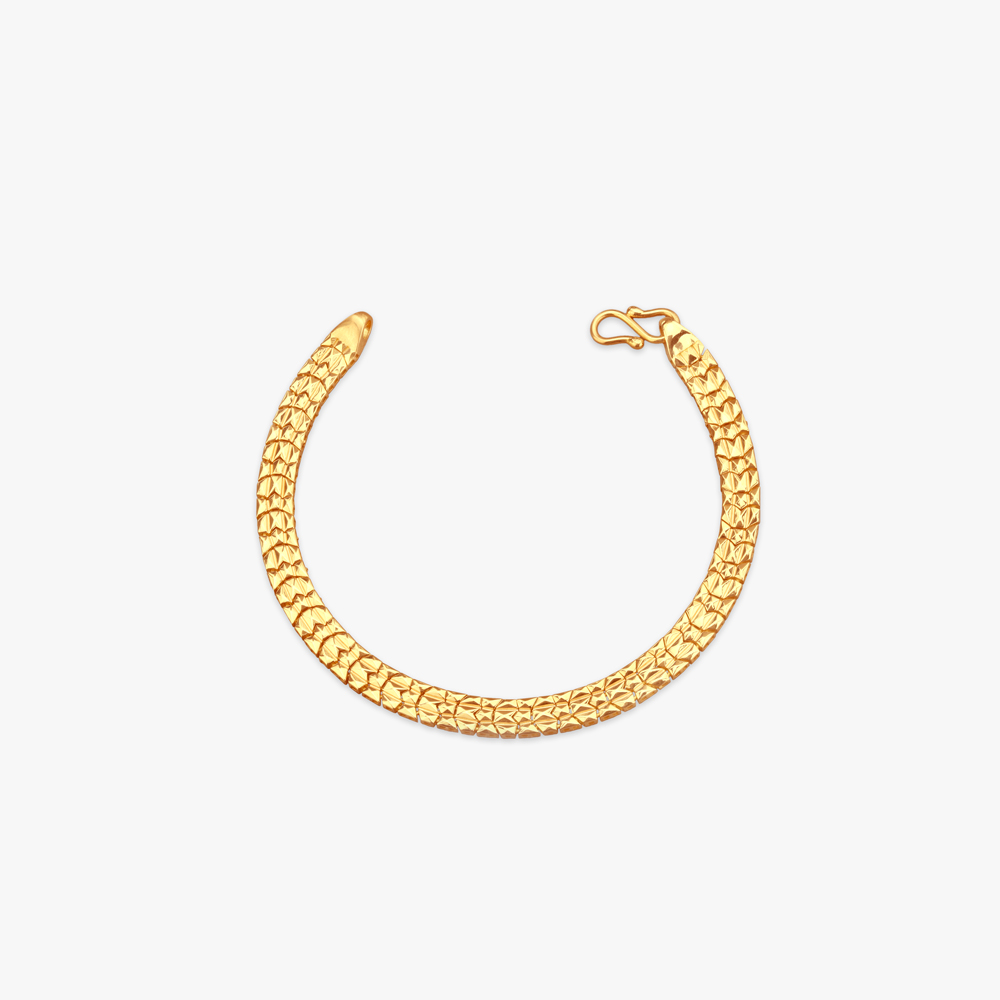 Bold Woven Gold Bracelet for Men